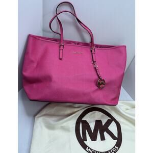 Michael Kors Tote Bag - handbag Gently used - Hot Pink pink Color 19”x11.5”x7”